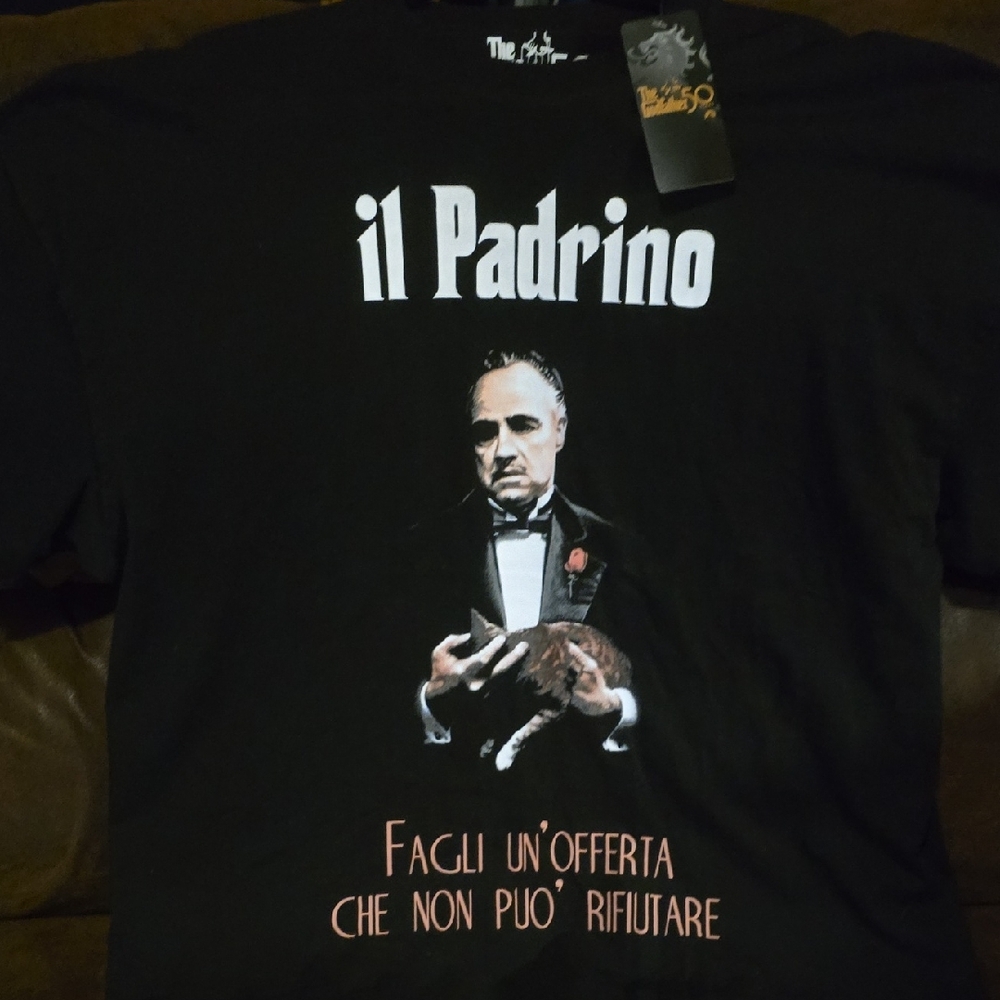 Black The Godfather 50 YEARS il Padrino Graphic T-Shirt Sz L NWT